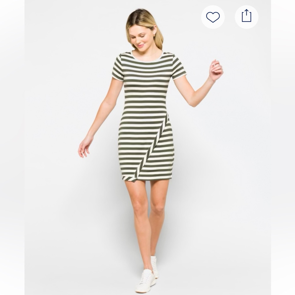 Striped Grey and White Dress